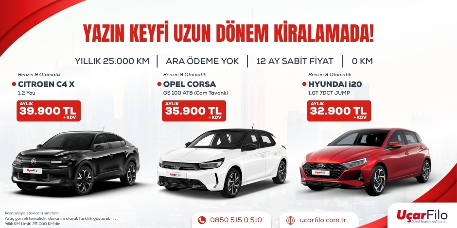 Yazın Keyfi Uzun Dönem Kiralamada!